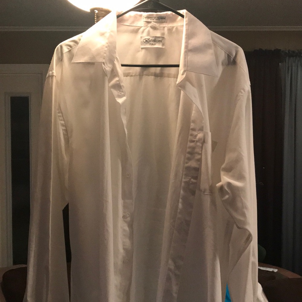 White Berlioni button down dress shirt size xl